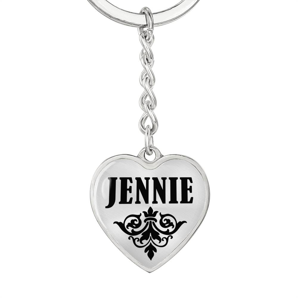 Jennie v01 - Heart Pendant Luxury Keychain