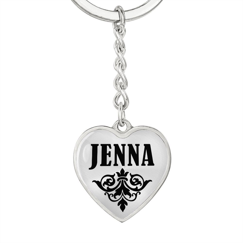 Jenna  v01 - Heart Pendant Luxury Keychain