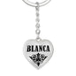 Blanca v01 - Heart Pendant Luxury Keychain