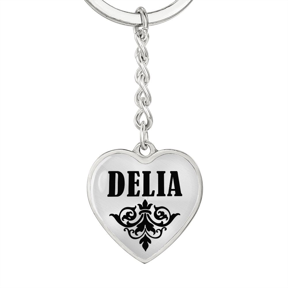 Delia  v01 - Heart Pendant Luxury Keychain