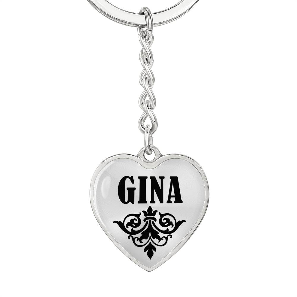 Gina v01 - Heart Pendant Luxury Keychain