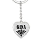 Gina v01 - Heart Pendant Luxury Keychain