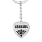 Barbara v01 - Heart Pendant Luxury Keychain