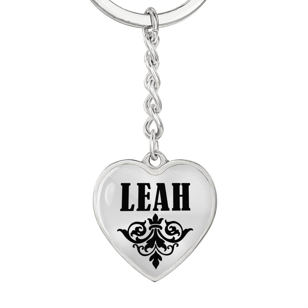 Leah v01 - Heart Pendant Luxury Keychain