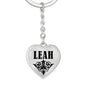 Leah v01 - Heart Pendant Luxury Keychain