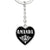 Amanda v02 - Heart Pendant Luxury Keychain