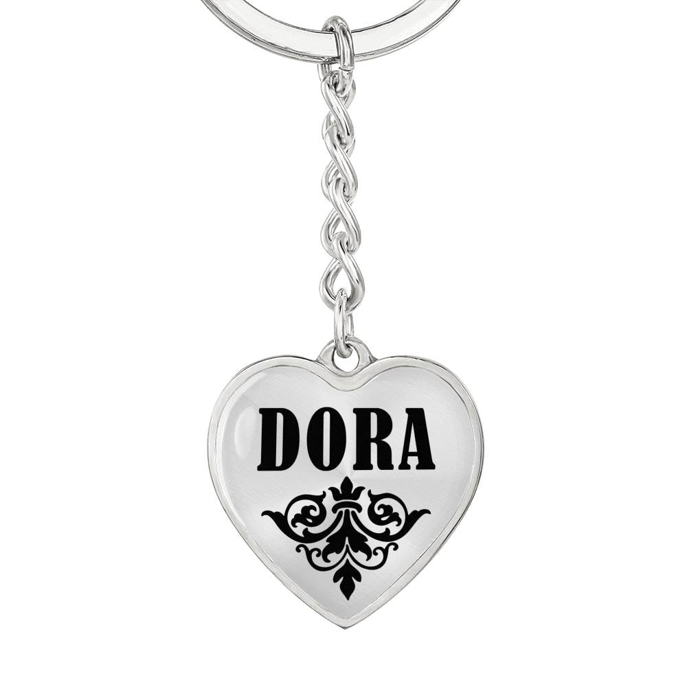 Dora v01 - Heart Pendant Luxury Keychain