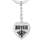 Bessie v01 - Heart Pendant Luxury Keychain