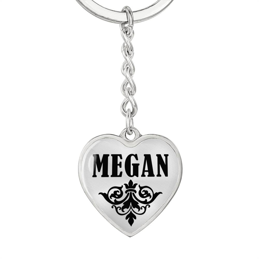 Megan v01 - Heart Pendant Luxury Keychain