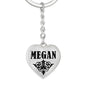 Megan v01 - Heart Pendant Luxury Keychain