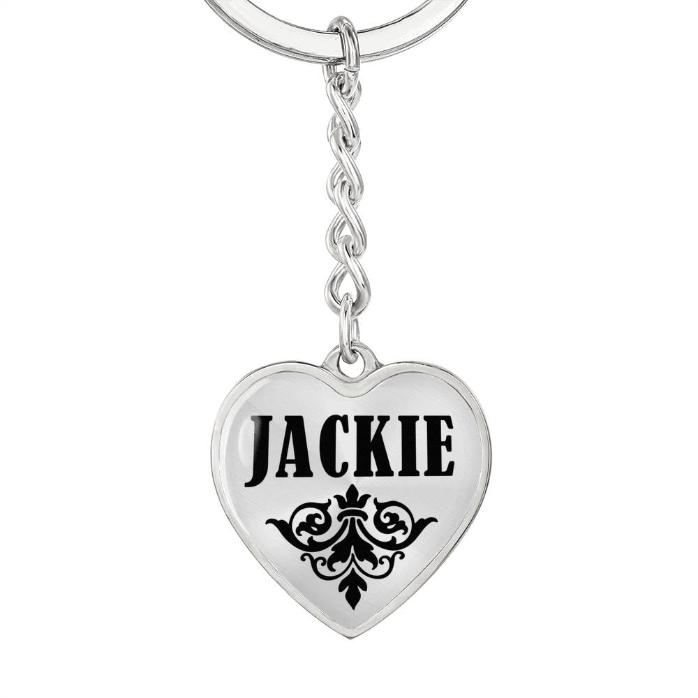 Jackie v01 - Heart Pendant Luxury Keychain
