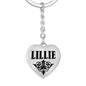 Lillie v01 - Heart Pendant Luxury Keychain