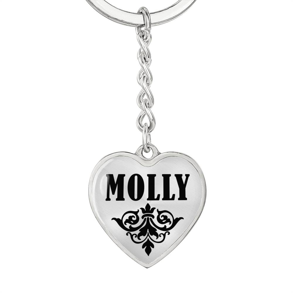 Molly v01 - Heart Pendant Luxury Keychain