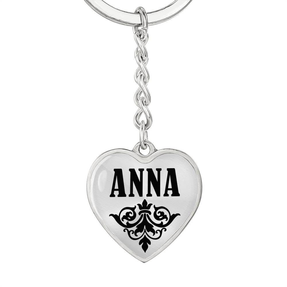 Anna v01 - Heart Pendant Luxury Keychain