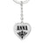 Anna v01 - Heart Pendant Luxury Keychain