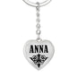Anna v01 - Heart Pendant Luxury Keychain