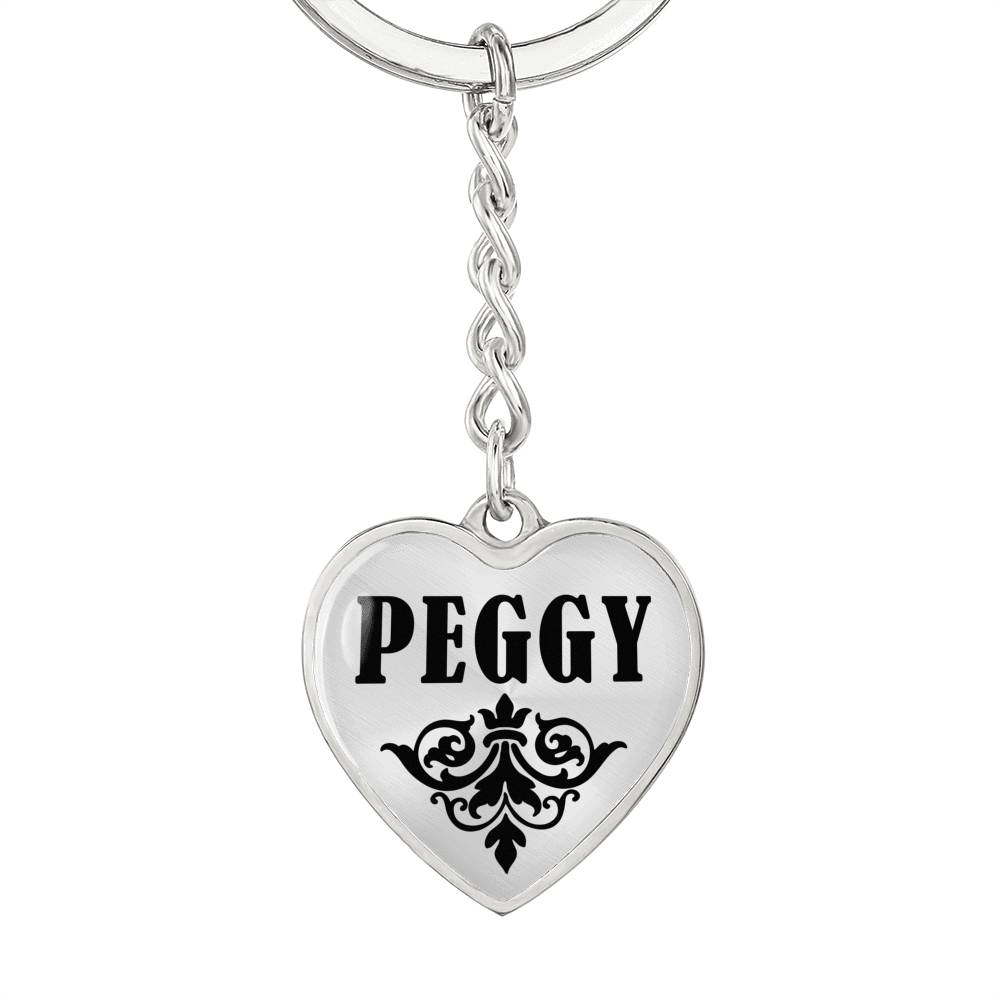 Peggy v01 - Heart Pendant Luxury Keychain