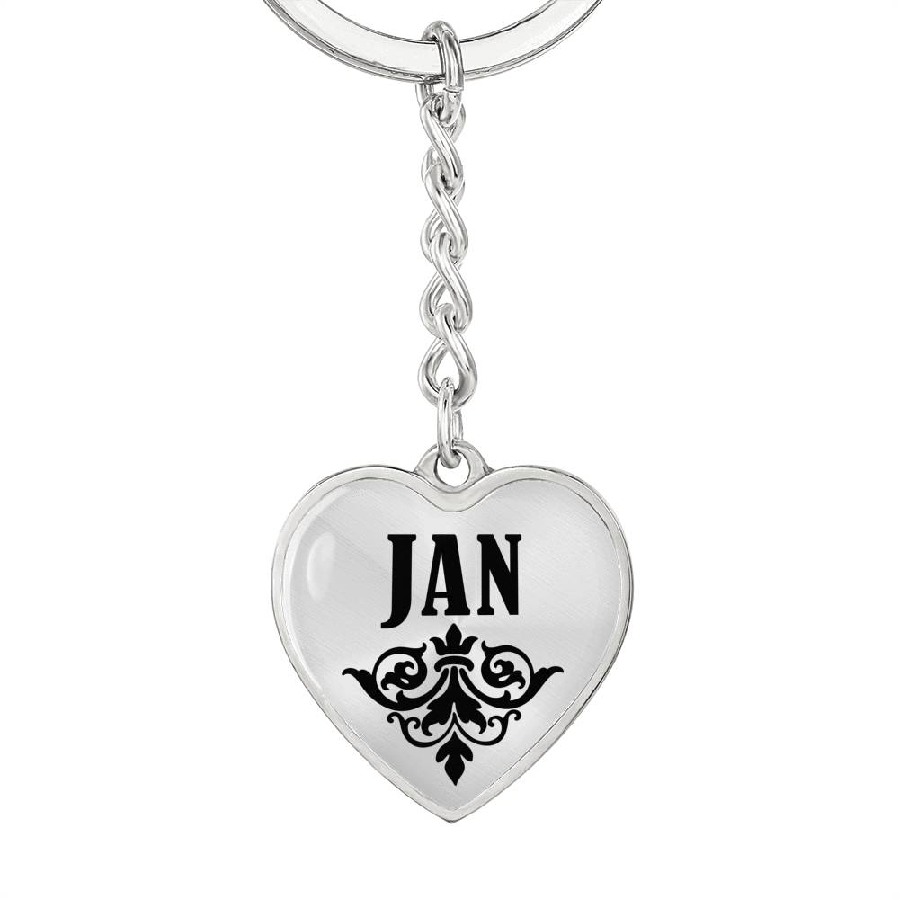 Jan v01 - Heart Pendant Luxury Keychain