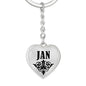Jan v01 - Heart Pendant Luxury Keychain
