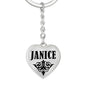 Janice v01 - Heart Pendant Luxury Keychain