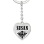 Susan v01 - Heart Pendant Luxury Keychain