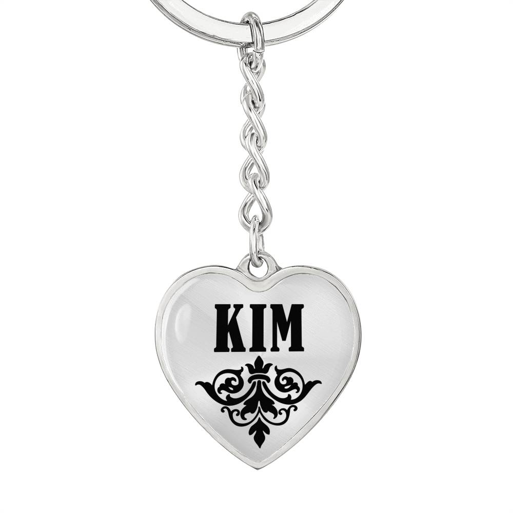 Kim v01 - Heart Pendant Luxury Keychain