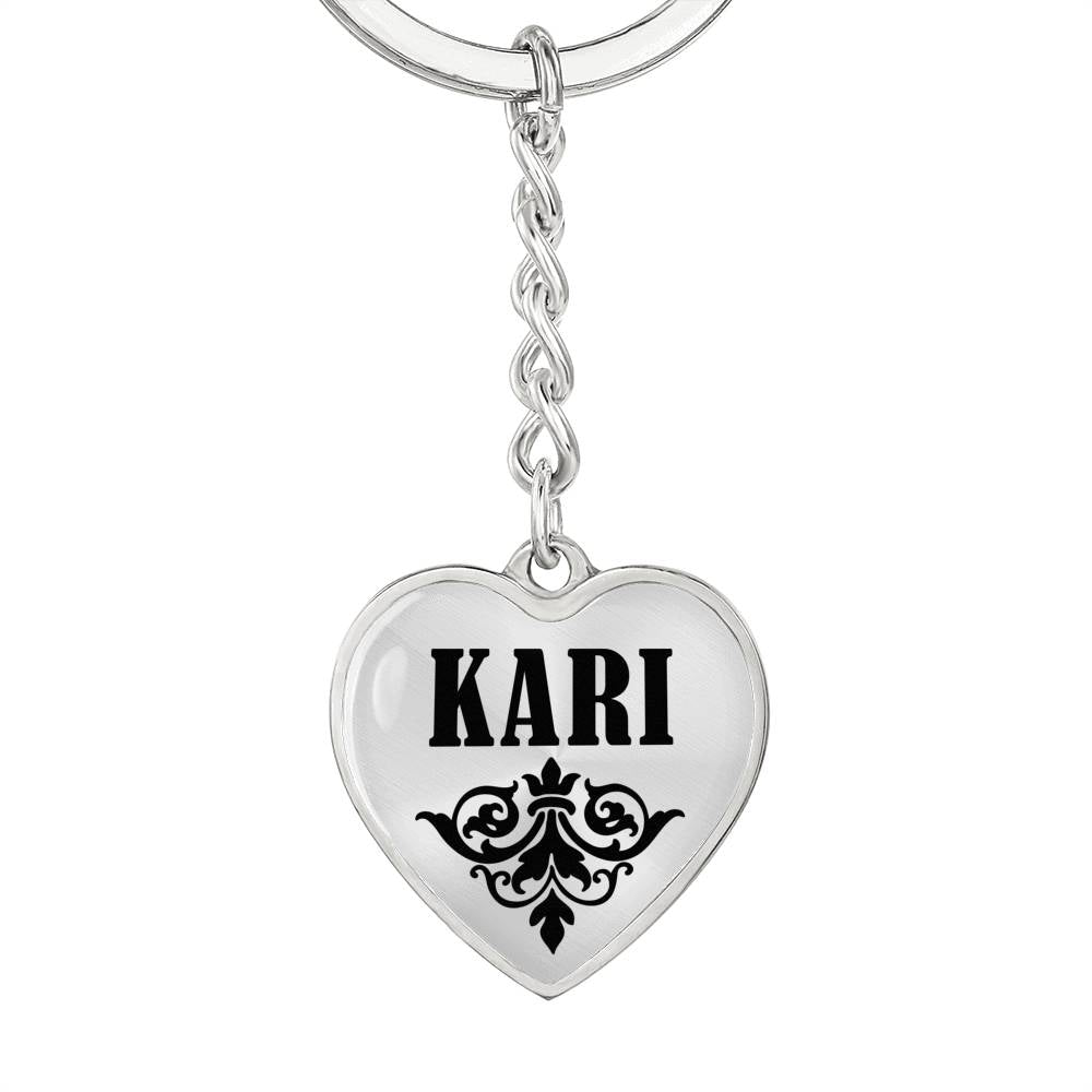 Kari v01 - Heart Pendant Luxury Keychain