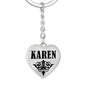 Karen v01 - Heart Pendant Luxury Keychain