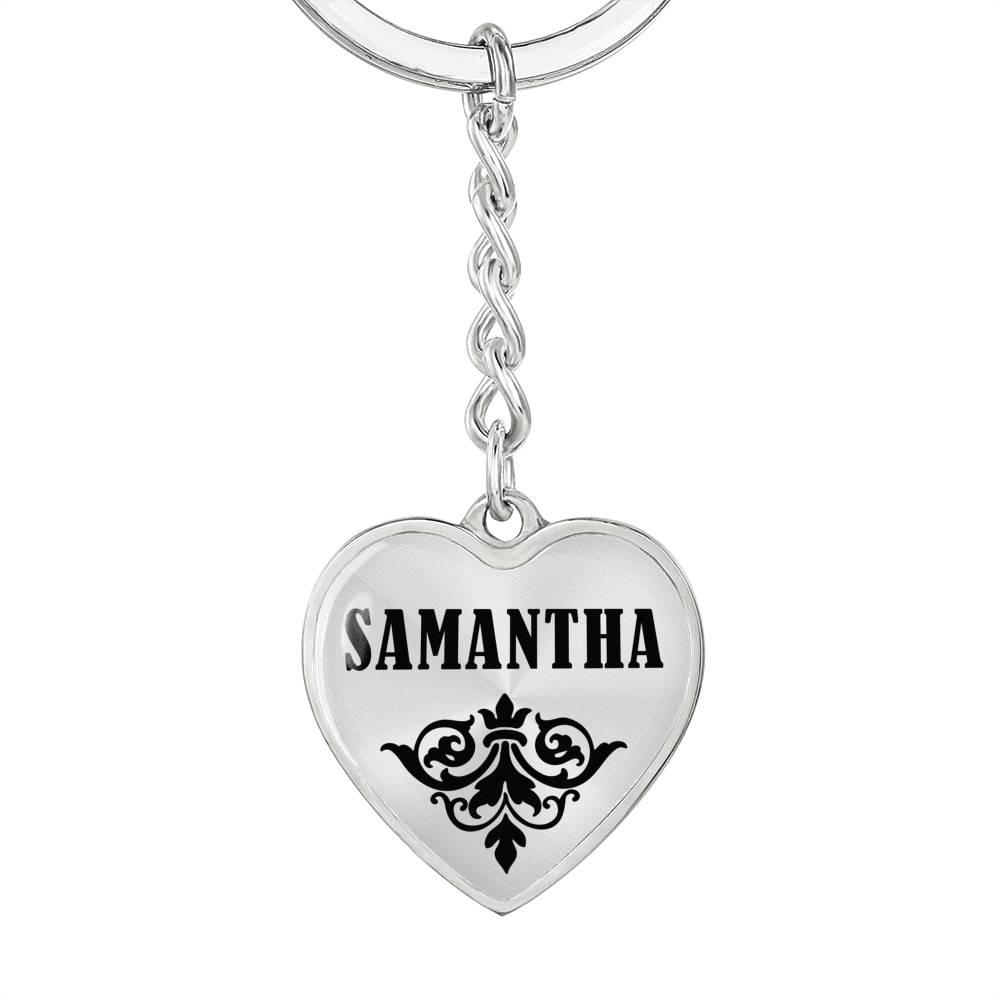 Samantha v01 - Heart Pendant Luxury Keychain