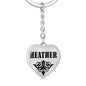 Heather v01 - Heart Pendant Luxury Keychain