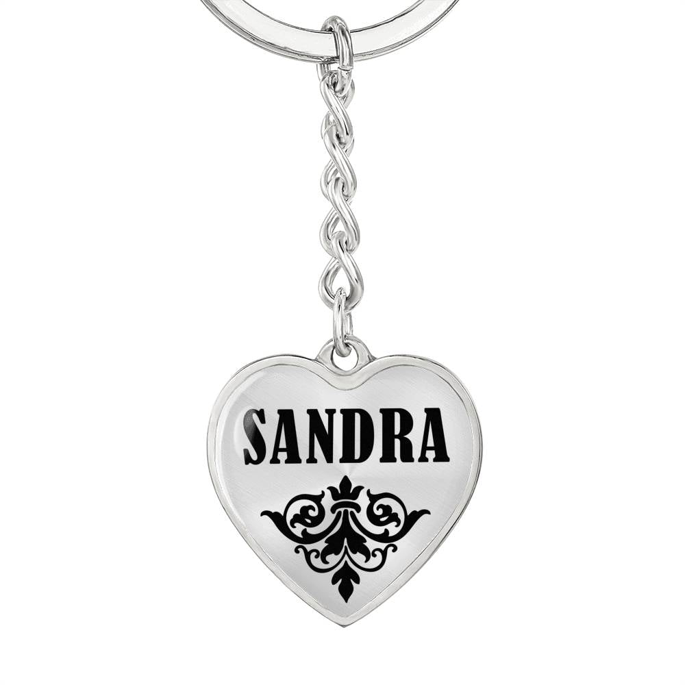 Sandra v01 - Heart Pendant Luxury Keychain