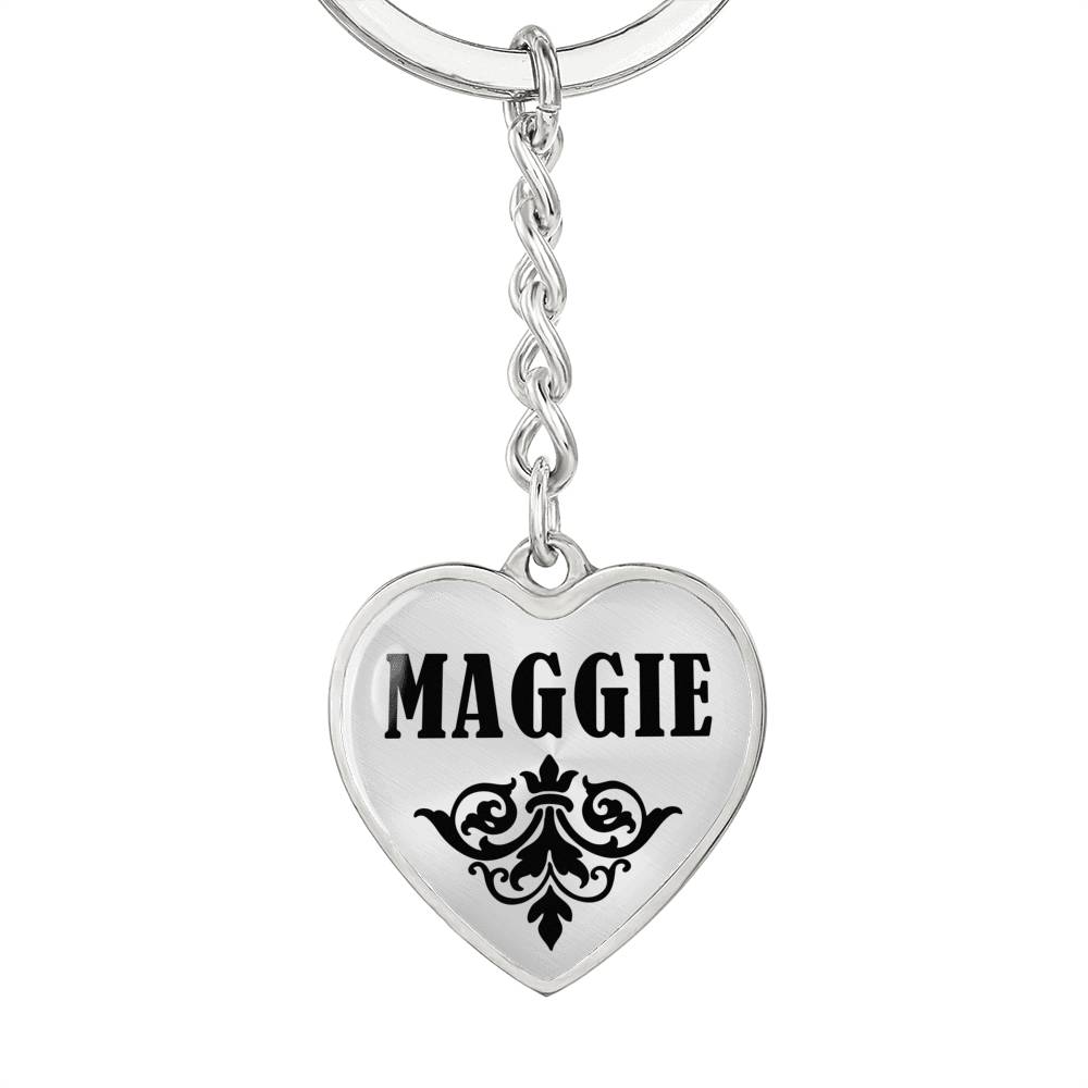 Maggie v01 - Heart Pendant Luxury Keychain