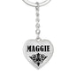 Maggie v01 - Heart Pendant Luxury Keychain