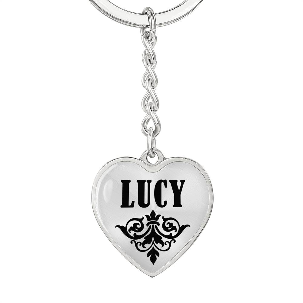 Lucy v01 - Heart Pendant Luxury Keychain