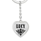 Lucy v01 - Heart Pendant Luxury Keychain