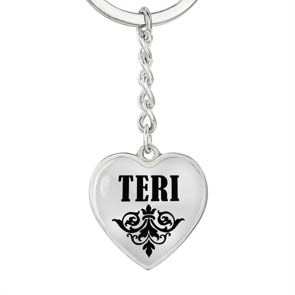 Teri  v01 - Heart Pendant Luxury Keychain