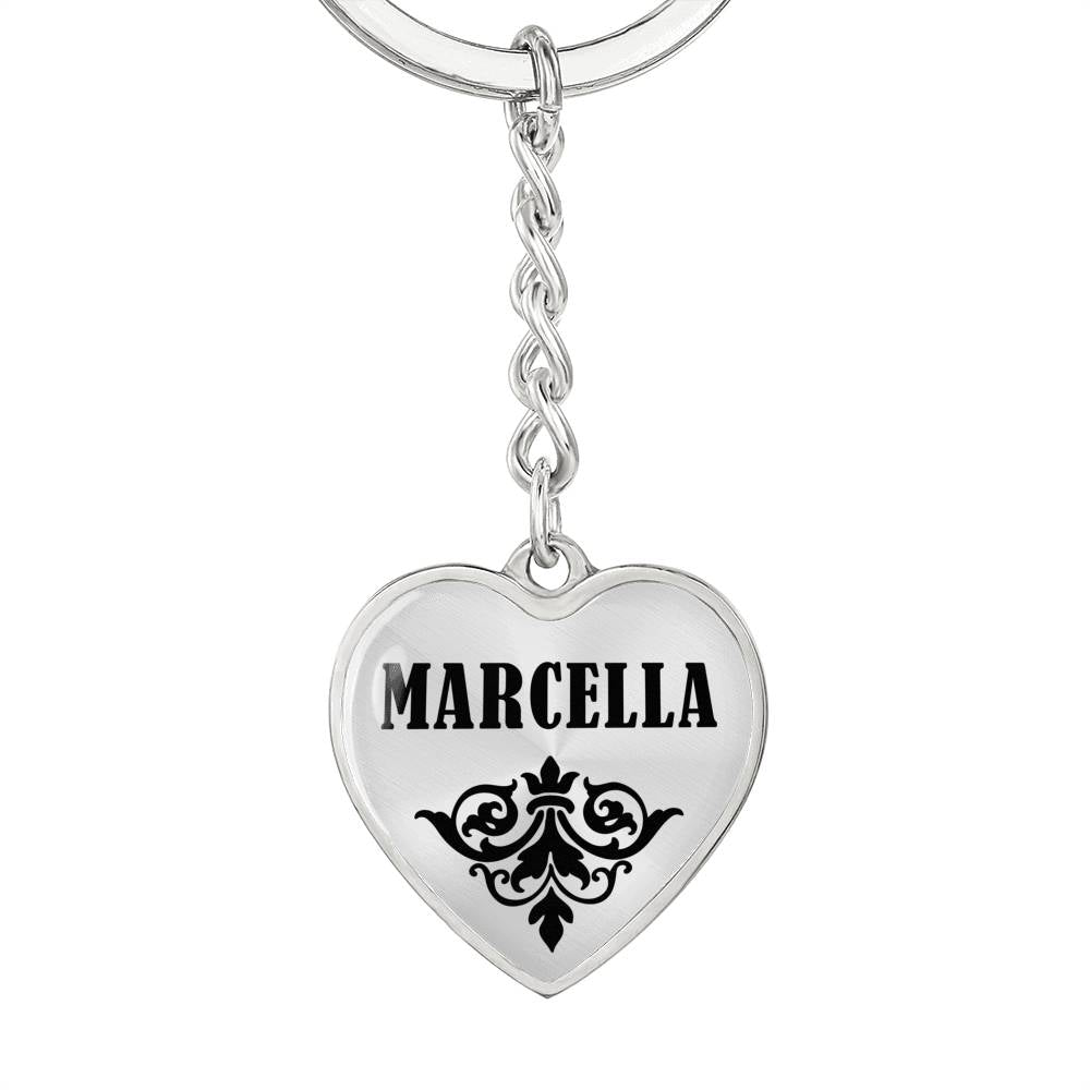 Marcella v01 - Heart Pendant Luxury Keychain