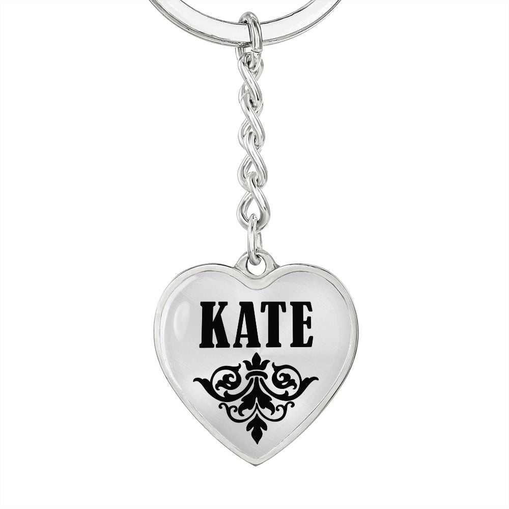 Kate  v01 - Heart Pendant Luxury Keychain
