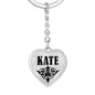 Kate  v01 - Heart Pendant Luxury Keychain