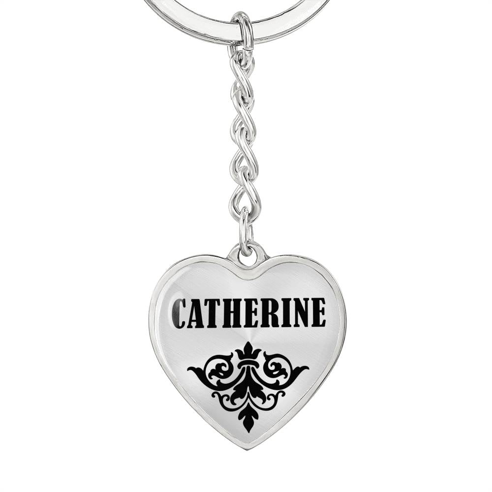 Catherine v01 - Heart Pendant Luxury Keychain