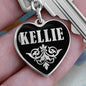 Kellie v02 - Heart Pendant Luxury Keychain
