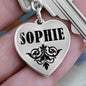 Sophie  v01 - Heart Pendant Luxury Keychain