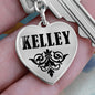 Kelley  v01 - Heart Pendant Luxury Keychain