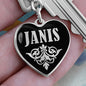 Janis v02 - Heart Pendant Luxury Keychain