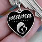 Mama, Est. 1971 v2 - Heart Pendant Luxury Keychain