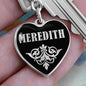 Meredith v02 - Heart Pendant Luxury Keychain