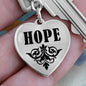 Hope  v01 - Heart Pendant Luxury Keychain