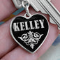 Kelley v02 - Heart Pendant Luxury Keychain