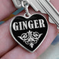 Ginger v02 - Heart Pendant Luxury Keychain
