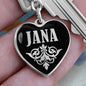 Jana v02 - Heart Pendant Luxury Keychain